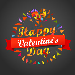 Poster - Happy Valentines Day. Vector greeting card