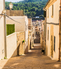 Fototapete - View of a old rustic mediterranean alleyway
