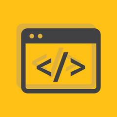 Fototapete - Coding icon