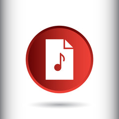 Canvas Print - MP3 music file icon