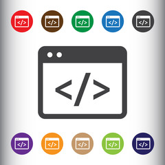 Fototapete - Coding icon
