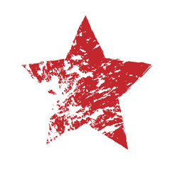 grunge old red star texture, symbol background