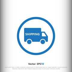 Wall Mural - Shipping truck icon