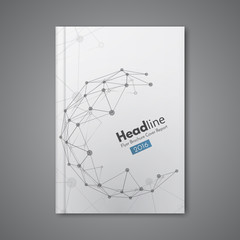 Aufkleber - Science design vector template. Cover annual report in A4 size.