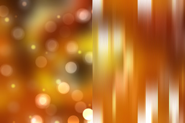 Bokeh light, shimmering blur spot lights on gold abstract backgr