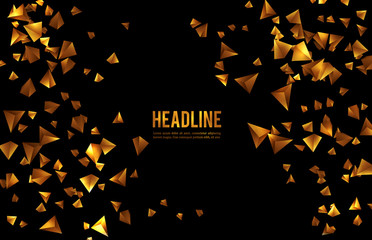 Poster - Wireframe polygonal background. 