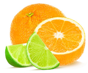 Wall Mural - lime and orange