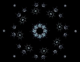 Poster - abstract fractal wreckage, digital artwork for creative graphic design