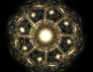 Poster - abstract fractal patterns and shapes. fractal texture for prints.