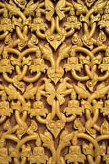 Traditional carving Lao art. 