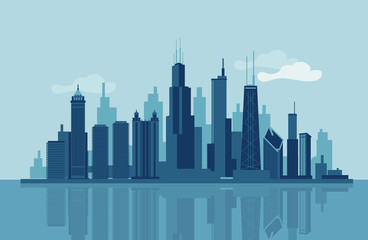 Fototapete - Chicago skyline