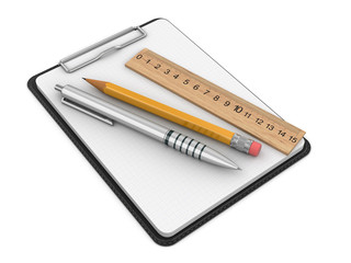Poster - Clipboard Checklist. Image with clipping path