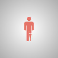 prosthesis icon. Flat design style.