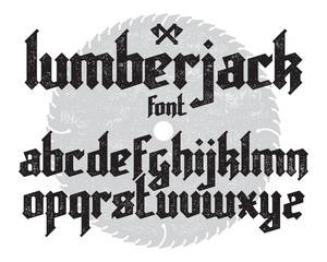 Wall Mural - Lumberjack gothic font