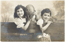Boy And Girls With Easter Eggs