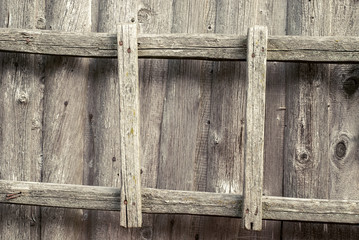 Wall Mural - wooden ladder on the wall