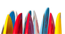 Stack Of Surfboards Isolated