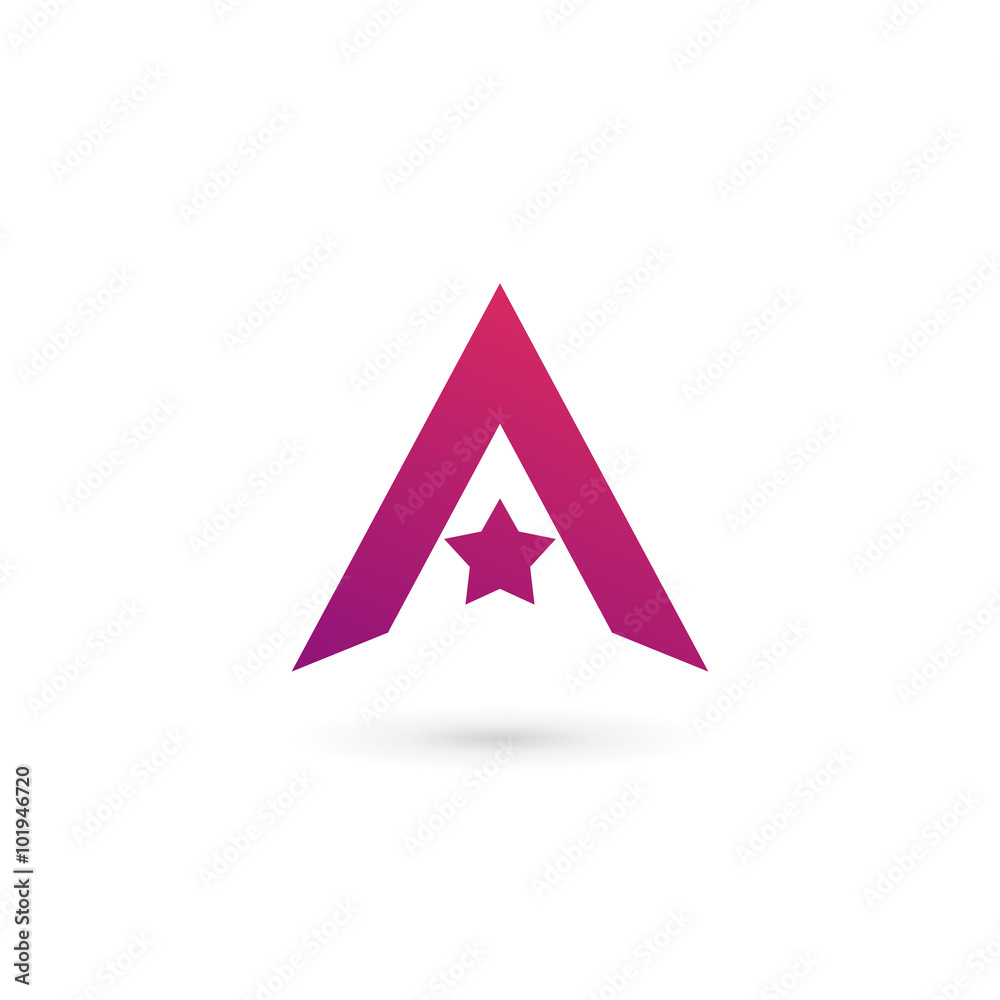 Letter A star logo icon design template elements Stock Vector | Adobe Stock