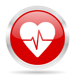 Aufkleber - pulse red glossy circle modern web icon