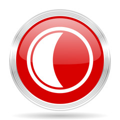 Poster - moon red glossy circle modern web icon