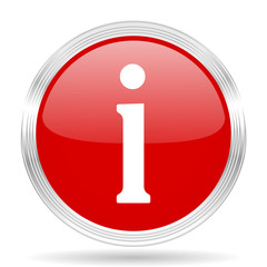 Aufkleber - information red glossy circle modern web icon