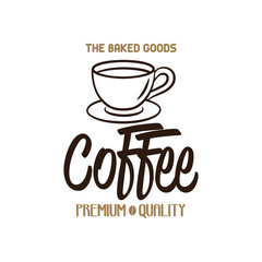 Wall Mural - Coffee label