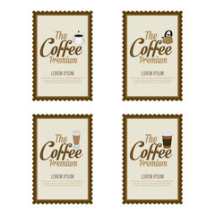 Wall Mural - Coffee label