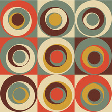 Vector Colorful Abstract Retro Seamless Geometric Pattern