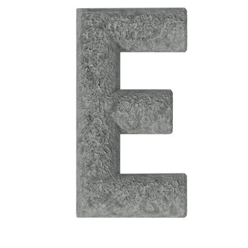 Set of stone fonts isolated on white background