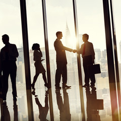 Poster - Group of Business People in Office Building Concept