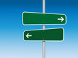 Blank Two Way Directional Signpost (Vector)