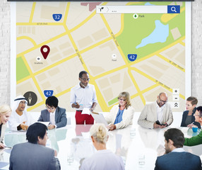 Poster - Map Mapping Location Guideline Navigation Concept