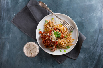 Canvas Print - Wholegrain pasta spaghetti