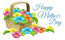 Happy Mothers Day Flower Basket
