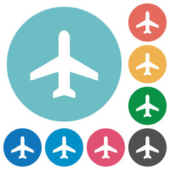 Sticker - flat airplane icons