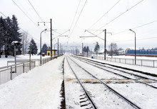 Railway Station In The Winter
