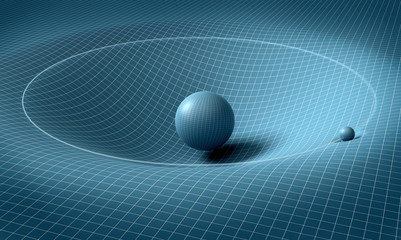 sphere is affecting space / time around it