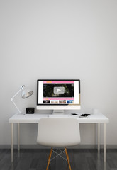 Poster - clean workspace with video streaming site