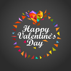 Poster - Happy Valentines Day. Vector greeting card