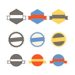 Aufkleber - Retro vector banners template collection