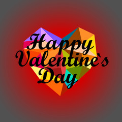 Poster - Happy Valentines Day. Vector greeting card