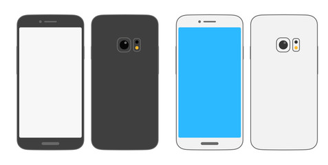 Poster - Abstract style modern smartphones. Vector mockup
