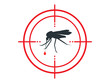 Target on Zika Virus Mosquito sucking blood