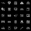 © nalinratphi - Application line icons on black background