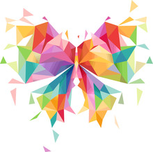 Abstract Butterfly Geometric Design