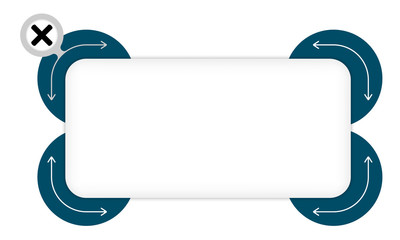 Poster - Vector box to fill your text and multiplication symbol