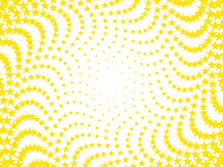 Poster - Delicate retro yellow and white halftone star pattern background