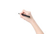 © izholudeva - Female hand is ready for drawing with black marker