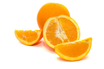 Orange with segments on a white background
