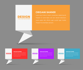 Poster - Design banners in origami style